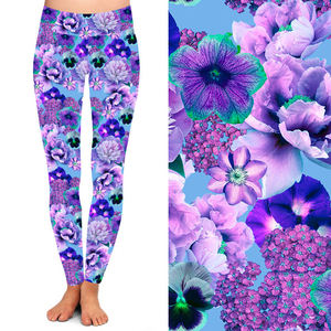 Leggings pour femmes imprimés effet néon artistique années <span class=keywords><strong>80</strong></span>, doux comme du beurre, extensibles, tricotés, vente en gros d'usine, impression personnalisée - Product Image 6