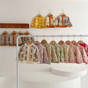 Angou 1 Pcs Private Label Fruits Tricotés Automne Hiver Nouveau-né Infant Toddler Garçons Filles Vêtements Bébé Pull en tricot - Product Image 5