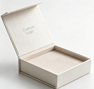 Boîte en papier rigide de luxe personnalisée, couleur crème, emballage cadeau pour parfum, soins de la peau, cosmétiques, boîte cadeau pour animaux de compagnie - Product Image 2
