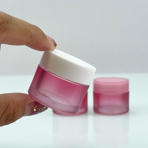 Empty <b>Plastic</b> Small <b>Jars</b> Cheap Price 10g Pink Small <b>Plastic</b> Cosmetic Eye Cream Lip Balm <b>Jars</b> with Colorful Lids - Product Image 4