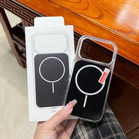 Étui de téléphone officiel transparent magnétique antichoc avec chargement sans fil pour iPhone 17 Pro Max 16 15 Air 14 13 Plus