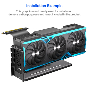 ขายึดอะลูมิเนียมอัลลอยด์แบบแนวตั้ง 3 ช่องสำหรับติดตั้ง GPU พร้อมสาย PCIe 4.0 Riser และแท่นเชื่อมต่อ GPU ภายนอกสำหรับเดสก์ท็อป - Product Image 3