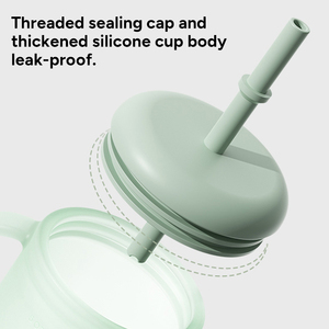 Gobelet à eau pour bébé en silicone sans BPA, anti-fuite, avec poignée, biberon d'apprentissage pour bébé - Product Image 5