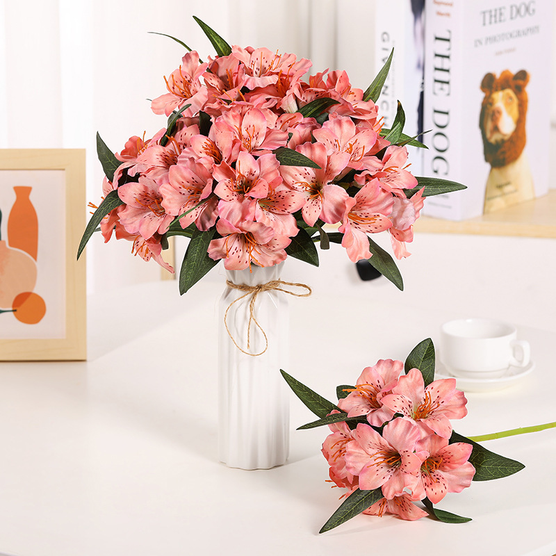 Azalée brun rose fleur artificielle