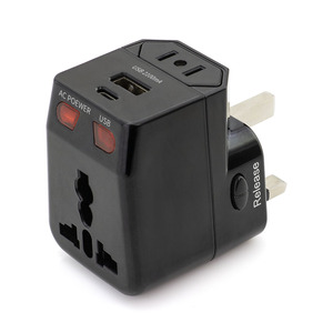 Hot bán 5V 2.1A phổ Travel Adapter 1USB A 1USB C chúng tôi AU anh chúng tôi EU cắm chuyển đổi xách tay 2USB du lịch Bộ chuyển đổi - Product Image 1