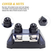 Barre omnibus 48V M8 M10 2 voies 200A bloc de distribution audio de voiture pour voiture bateau marin