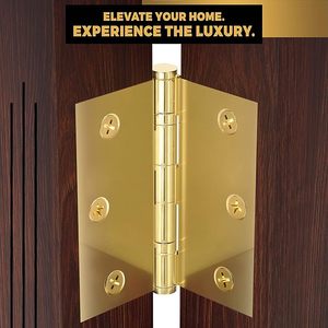 Шариковый латунный шариковый шарнир, полированный блестящий золотой Шарнир 3,5X3,5 дюймов, промышленный стальной шарнир для гостиниц - Product Image 4