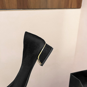 Escarpins plats respirants à talon bas de 3 cm pour femmes, à bout pointu, pour le bureau, l'été, l'automne, décontractés, à enfiler - Product Image 5