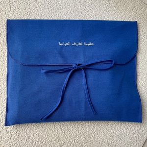 QMS Custom Logo Printed Canvas <b>Envelope</b> Bag Travel Clothes Packaging Bag Cotton <b>Envelope</b> Dust Jewelry Pouch - Product Image 3