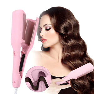 Französische Eier rolle Lockens tab Hair Waver 32MM Wavey <span class=keywords><strong>Iron</strong></span> Wand Hair Crimper Elektrische Keramik Tragbarer Locken wickler - Product Image 1