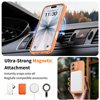 Coque de téléphone portable premium avec support d'appareil photo pour iPhone 16 17, antichoc magnétique, finition givrée effet peau, accessoires de protection arrière, vente en gros