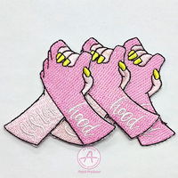 Merrow découpé au laser bordure ir-onGarment broderie Patch personnalisé conception personnalisée broderie patch chapeau accessoire