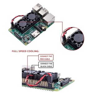 Factory Price Dual <strong>Fan</strong> for <strong>Raspberry</strong> <strong>Pi</strong> 2 <strong>Pi</strong> <strong>3</strong> <strong>Pi</strong> 4 Model B Cooling - Product Image 5