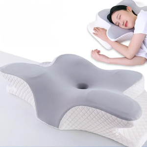 <span class=keywords><strong>Almohada</strong></span> para aliviar el <span class=keywords><strong>dolor</strong></span> de <span class=keywords><strong>cuello</strong></span> de Huaju Home-Espuma viscoelástica de contorno quiropráctico para soporte cervical, diseño ortopédico ergonómico - Product Image 1