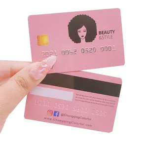 Free Design Credit Card Size CR80 Industry Pretty PVC Business Card Printed With Embossed Number