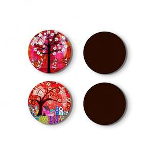 Aimants de réfrigérateur en verre cristal 3D personnalisés, design moderne, forme originale, aimant de réfrigérateur avec autocollant magnétique de haute qualité - Product Image 3