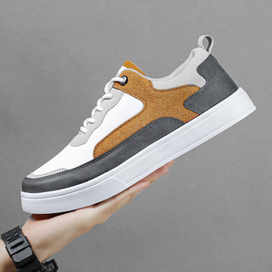 <span class=keywords><strong>JOYTIME</strong></span> 2025 Nouvelles Chaussures de Course Décontractées pour Hommes Légères en Cuir Synthétique à Lacets avec Doublure en Maille et Embout Rehaussant Rayé en EVA - Product Image 2