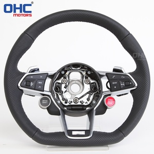 Leather Steering Wheel Upgrade for Audi Rs Rs3 <strong>Rs7</strong> A3 A4 A5 A7 Q7 Tt Tts R8 Steering Wheel Carbon Fiber <strong>LED</strong> Ohc Motors - Product Image 2