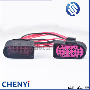 Faro auto Xenon 14 Pin femmina a 14 Pin connettore <span class=keywords><strong>maschio</strong></span> adattatore Pigtail 1 j0973737 1 j0973837 con cavo 20cm spina e gioco - Product Image 6