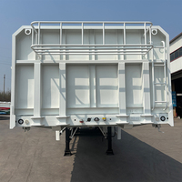 Semi-remorque à ridelles latérales de 12,5 m à suspension pneumatique, 3 essieux, levage du 1er essieu, 12 verrous à torsion, pour conteneurs de 20, 30, 40 pieds