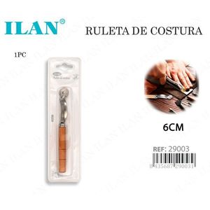 Ruota da cucito Ilan 6 cm con manico in legno per marcatura tessuti - Product Image 1