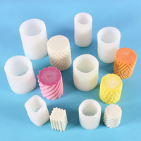 Moule à bougie en cire, sac à main, mini chien, ours, Noël, résine, pilier, plastique, ensemble unique flottant, fruits, moule à bougie en silicone 3D, ciment
