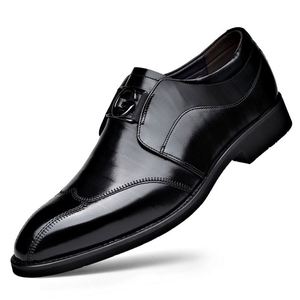Zapatos de Vestir Brillantes para Hombre, Zapatos de Cuero Casuales de Negocios, Zapatos de Punta Puntiaguda, Zapatos Sin Cordones - Product Image 5