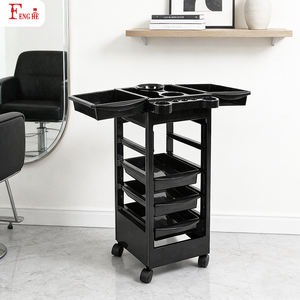 Xe đẩy chuyên dụng cho tiệm cắt tóc Custom <span class=keywords><strong>Barber</strong></span> Exclusive Trolley W-x044 PP bóng, 5 ngăn kéo, dễ vệ sinh - Product Image 3