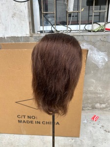 Nuova Testa di Manichino con Barba Lunga per <span class=keywords><strong>Uomo</strong></span>, Capelli Umani Veri, Permanente, Tinti e Decolorati, 35cm, Bestseller in Cina per Formazione - Product Image 2