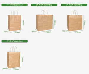 Sacs en papier kraft pour la restauration rapide, produits jetables biodégradables, vente en gros, logo personnalisé, respectueux de l'environnement - Product Image 4