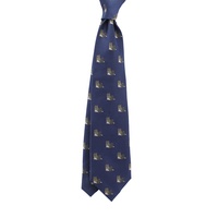 Cravate pour hommes en gros de Chine bleu marine en microfibre polyester tissé jacquard animal de compagnie chien grandes cravates personnalisées pour hommes