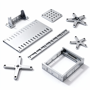 Pièces en tôle d'acier galvanisé, composants de poinçonnage soudés au laser sur mesure, YXH OEM pour les échafaudages de construction en Amérique du Nord - Product Image 1