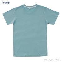 T-shirt blanc 100% coton de haute qualité de thaïlande, maillot blanc intelligent décontracté col rond