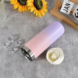 กระติกน้ำสุญญากาศสแตนเลสสองชั้นขนาด 16 ออนซ์ สีผสม แบบตรง พกพาสะดวก - Product Image 5