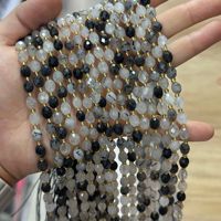 Nouvel Arrivage Perles de Riz Facettées en Pierre Naturelle 6*8mm Forme Ovale Cristal Agate Œil de Tigre Amazonite Perles Libres pour la Fabrication de Bijoux