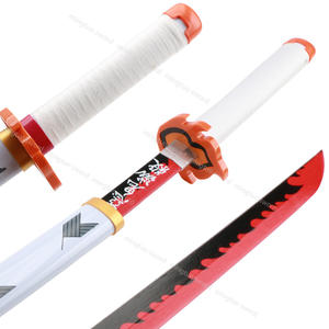 104cm vente en gros Anime <span class=keywords><strong>Kimetsu</strong></span> no Yaiba Cosplay arme accessoires bois jouet en bois épée Tanjirou épées démon tueur Katana - Product Image 4