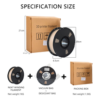 Filament PLA bois Sunsi3D 1,75 mm 1 kg avec 15 % de poudre de bois certifié CE ROHS Température d'impression 180-210 °C