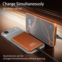 Batterie externe sans fil ultra-mince et portable de 5000 mAh, banques d'alimentation magnétiques personnalisées pour l'extérieur