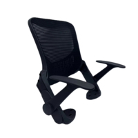 Chaise de bureau ergonomique moderne en cuir et tissu, avec dossier élégant, fabriquée en Chine, pour usage commercial et domestique