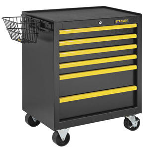 Chariot d'atelier Stanley 26 pouces avec 6 tiroirs, armoire à outils roulante avec panier de rangement pour garage et atelier - Product Image 1