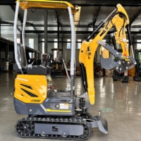 Nouvelle micro-excavatrice sur chenilles de 1200 kg pour moteur, mini-pelle haute efficacité, prix de la machinerie de construction
