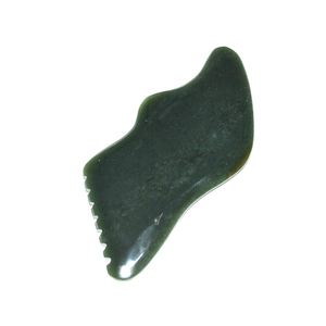 Pierre de massage Guasha Gua Sha, en Jade, verte foncé, 1 pièce, pour le visage - Product Image 6