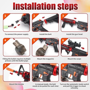 Súng đồ chơi điện M4A1 bán buôn nhà máy, nhựa đen, súng bắn nước M416, đồ chơi làm quà Giáng sinh - Product Image 3