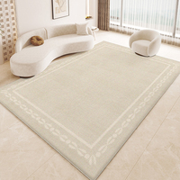 Grand tapis de luxe en fausse fourrure de cachemire, style chinois, personnalisé, géométrique, pour salon et chambre à coucher