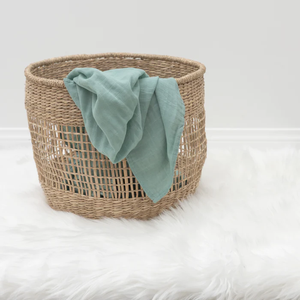 Couverture <span class=keywords><strong>de</strong></span> réception <span class=keywords><strong>de</strong></span> couleur unie, vert mousse, sexe neutre, Premium, emmaillotage en mousseline pour bébé, été 2023 - Product Image 5