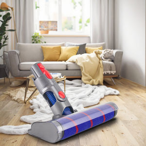 Rodillo suave para alfombra de suelo, <span class=keywords><strong>cepillo</strong></span> suave para Dysons V7V8 V10 V11slim, cabezal de <span class=keywords><strong>cepillo</strong></span> para aspiradora eléctrica, piezas de repuesto, accesorios LED - Product Image 1