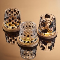 Ensemble de verres à whisky et à bière haut de gamme en verre cristal, design créatif rotatif, résistant aux hautes températures, motif glacier, pour spiritueux et boissons étrangères