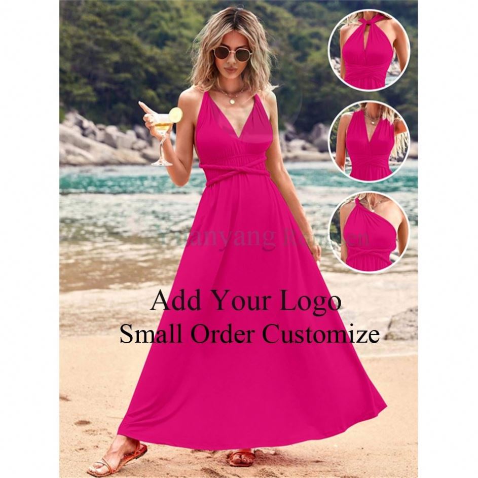 princess polly baby blue dress Beach bridesmaid Dress with Draped Skirt BR003 main image 0
