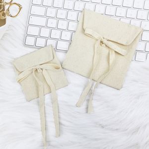 Pochette enveloppe en coton biologique avec logo personnalisé, sac anti-poussière réutilisable pour vêtements, chaussures, emballage de chaussettes, rabat pour montres, recyclable - Product Image 4