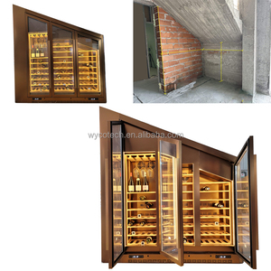Réfrigérateur à vin encastrable électrique avec éclairage LED, double zone, en acier inoxydable, pour stockage et présentation, personnalisable - Product Image 3